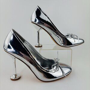 Azalea Wang Stiletto Pumps Women Sz 8 Shoes High Heels Carmalit Silver Pump